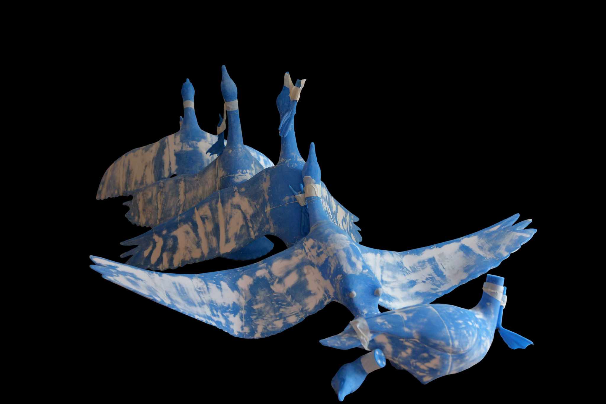 Gänseschwarm • Flock of geese • Anserinae - Spannweite 120 cm 